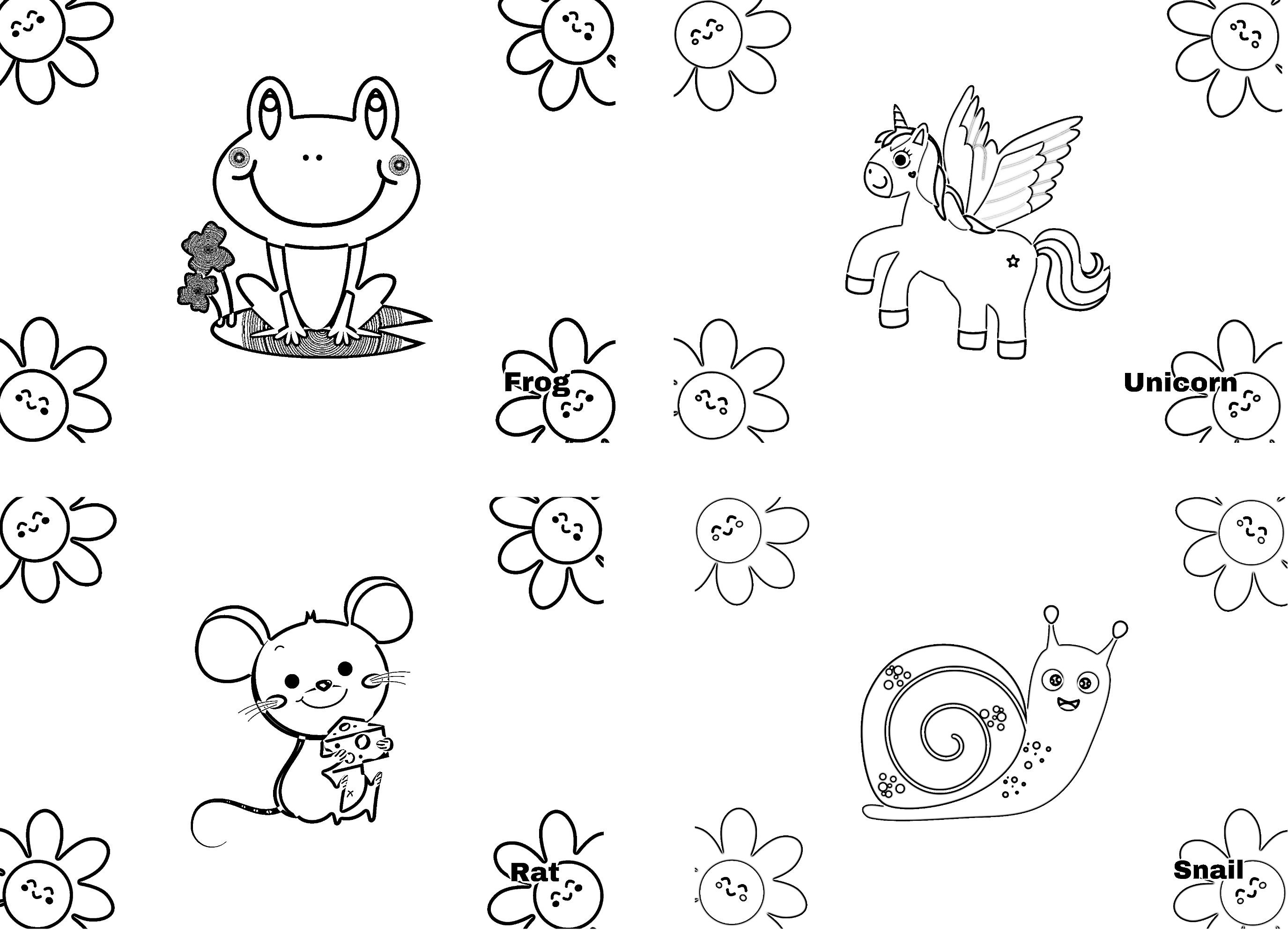 21 Easy and Creative Coloring Pages for Kids Toddlers - Etsy