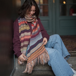 Tunisian Crochet pattern - Cinnamon Scarf (PDF, Dutch-English-German)