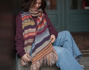 Tunisian Crochet pattern - Cinnamon Scarf (PDF, Dutch-English-German)