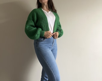 Green Grass Cardigan - Crochet pattern Dutch & English