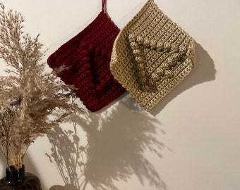 Cozy Christmas Pot Holders | Crochet pattern in English + Dutch