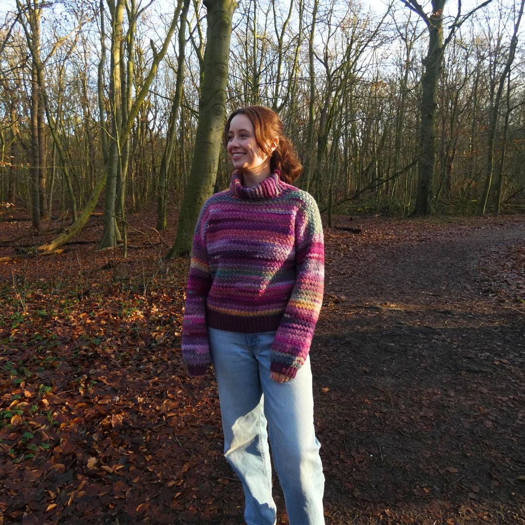Marshmallow Turtleneck Sweater Crochet Pattern