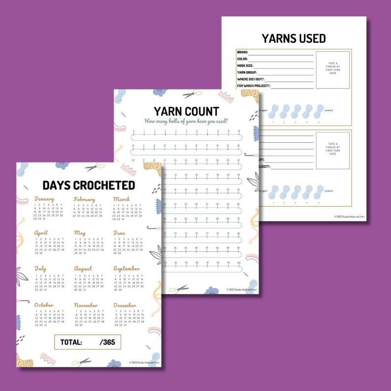 CROCHET PLANNER - 9 Pages | Digital Download PDF A4 - Etsy