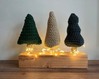 Christmas Tree Trio | Crochet pattern - PDF, English & Dutch