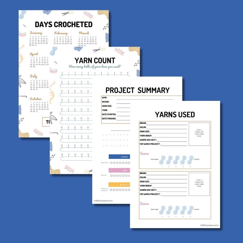 CROCHET PLANNER 9 Pages Digital Download PDF A4 - Etsy