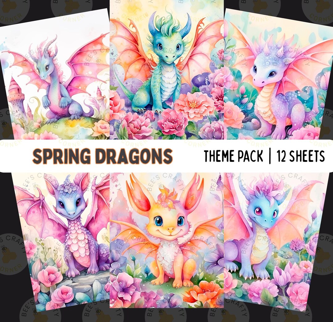 Spring Dragons - Release Paper for Diamond Painting - Etsy
