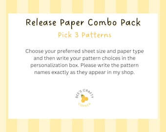 RELEASE PAPER | 3 Pattern Combo Pack (1 Size) - Reusable Patterned Diamond Painting Release Paper