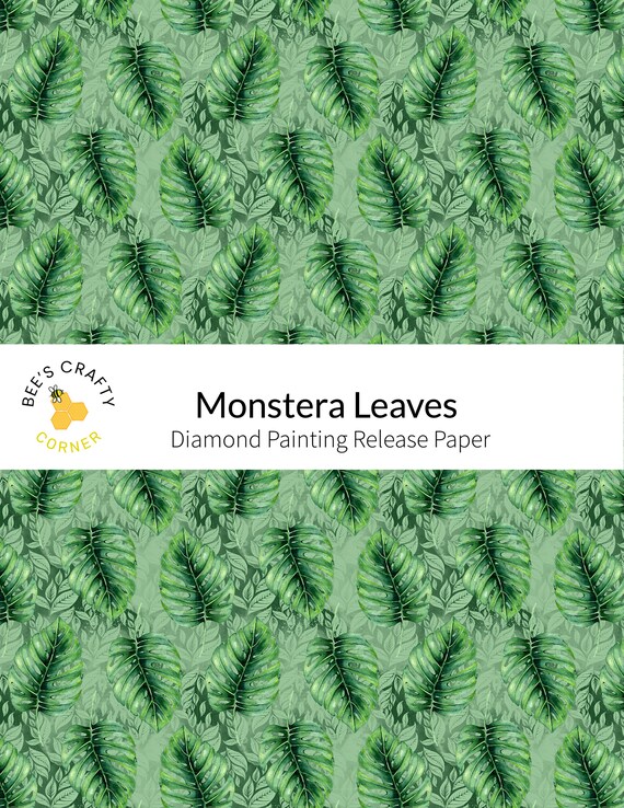 Monstera Leaves - Reusable Patterned Diamond Painting Release Paper - Etsy
