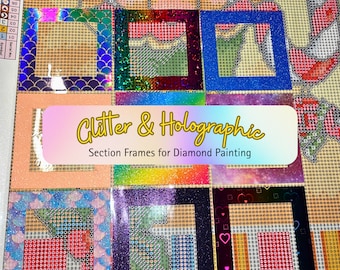 VINYL SECTION FRAMES | Glitter and Holographic Vinyl Section Frames