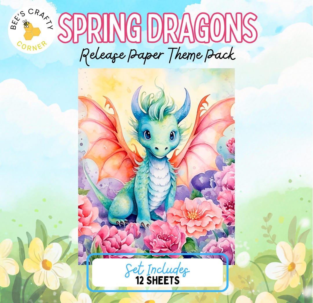 Spring Dragons - Theme Pack Reusable Diamond Painting Release Paper - Etsy