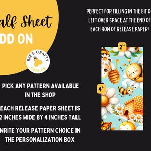 RELEASE PAPER | Half Sheet Add On - Reusable Patterned Diamond Painting Release Paper image 1