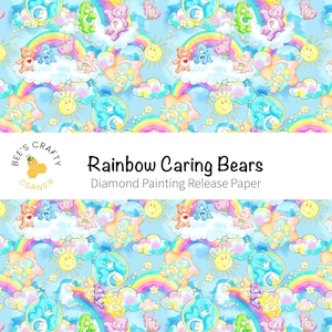 PAPIER DE COMMUNICATION | Ours aimants arc-en-ciel - Papier anti-adhésif réutilisable pour peinture diamant à motifs