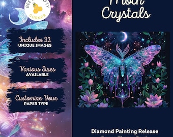 RELEASE PAPER | Moth Crystals - Theme Pack Reusable Diamond Painting Release Paper