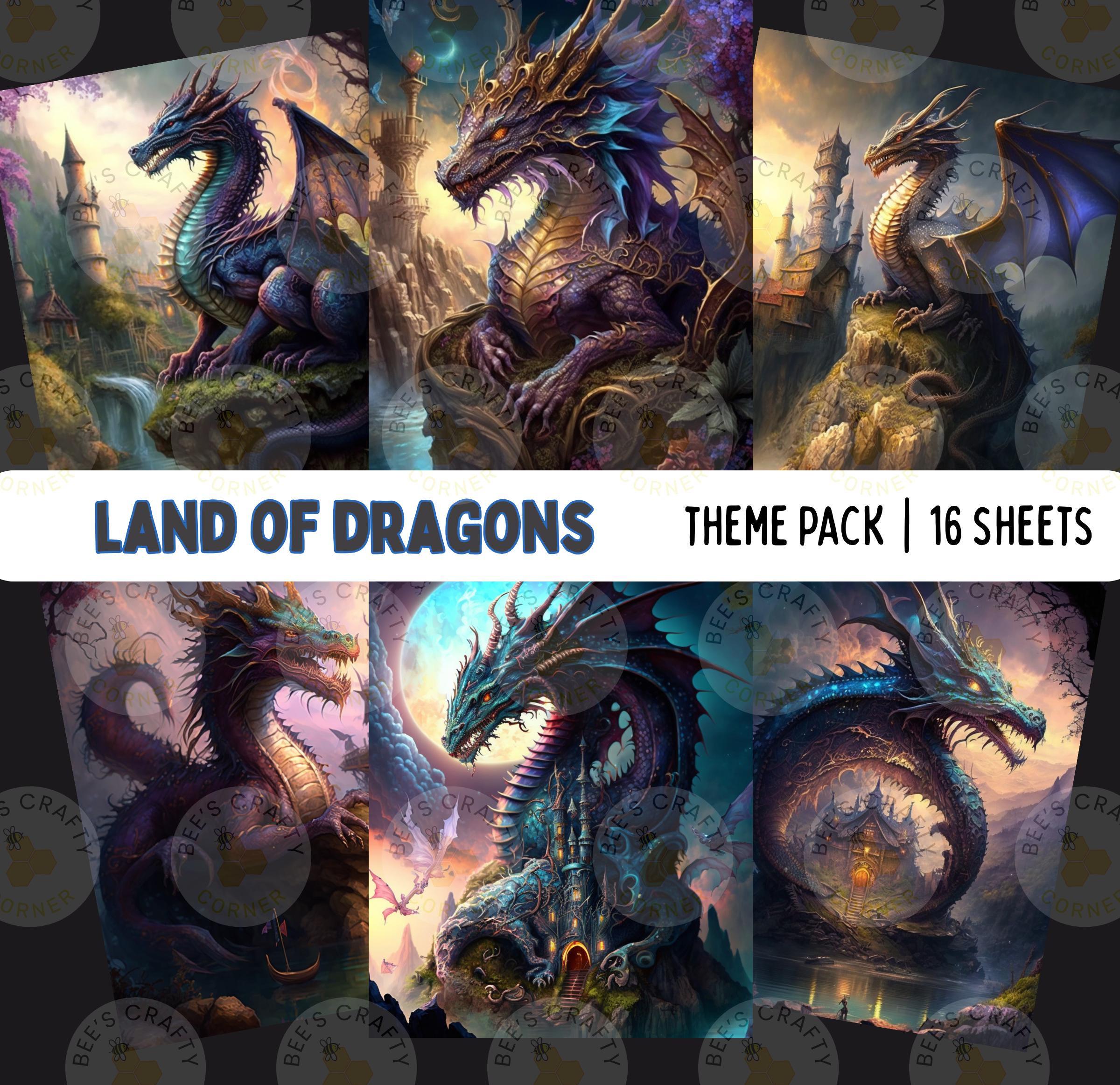 ドラゴンの国 - ダイヤモンドペインティング用剥離紙 - Etsy 日本