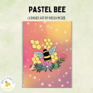 RELEASE PAPIER | Pastel Bee von Kilea McGee - Lizensierte Trennpapiere