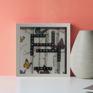 Personalized Scrabble Tile Frame, Custom Home Decor