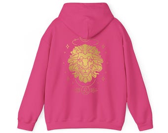 Leo Zodiac Illustrations Hooded Sweatshirt
