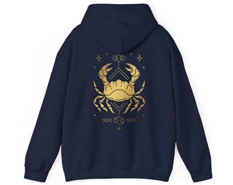 Cancer Zodiac Illustrations Hooded Sweatshirt