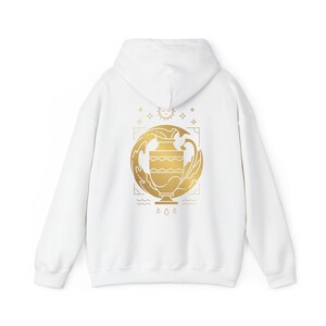 Aquarius Zodiac Illustrations Hooded Sweatshirt