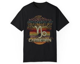 Living Tree Capricorn T-shirt, Astrology Shirt - Zodiac Shirt for Women, Men and Astrology Lovers