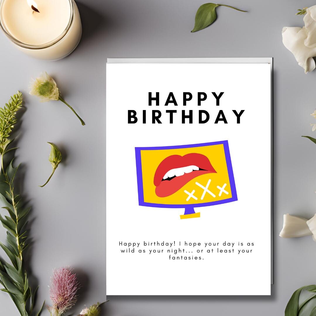 Rude Birthday Greeting Cards Inappropriate Cards Funny Dirty Card for ...