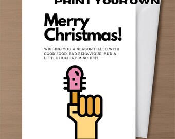 Tarjeta de felicitación navideña grosera Descarga digital Imprimible Tarjeta divertida y sucia Tarjeta para novia Mejor amiga Tarjetas inapropiadas Tarjeta de Navidad Humor grosero
