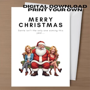 Rude Christmas Greeting Card Digital Download Printable Funny Dirty Card Girlfriend Husband Friend Inappropriate Card Xmas Card Humour Crude