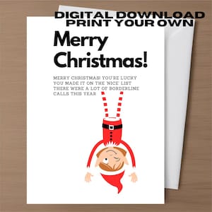Rude Christmas Greeting Card Digital Download Printable Funny Dirty Card Girl Friend Bestfriend Inappropriate Cards Xmas Card Humour Crude