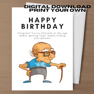 Rude Birthday Greeting Cards Funny Dirty Card Digital Download Printable Boy Friend Husband Dad Inappropriate Birthday Card Humour Crude