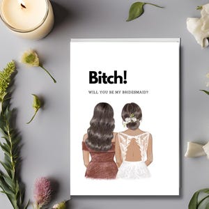 Will You Be My Bridesmaid Card Bridal Proposal Card Rude Wedding Cards Funny Card for Best Friend Girl Friend Inappropriate Gift Card Humour