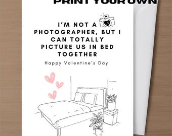 Onbeleefde Valentijnsdagkaarten Digitale download Afdrukbare grappige vuile kaart voor echtgenoot ongepaste kaarten Valentijnscadeau Humor Ruw