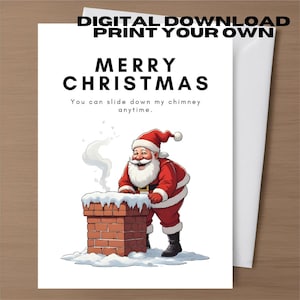 Rude Christmas Greeting Card Digital Download Printable Funny Dirty Card Girlfriend Husband Friend Inappropriate Card Xmas Card Humour Crude