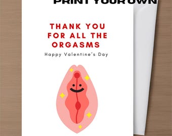 Rude Valentines Day Cards Digital Download Printable Funny Dirty Card for Husband Partner Inappropriate Cards Valentines Gift Humour Crude