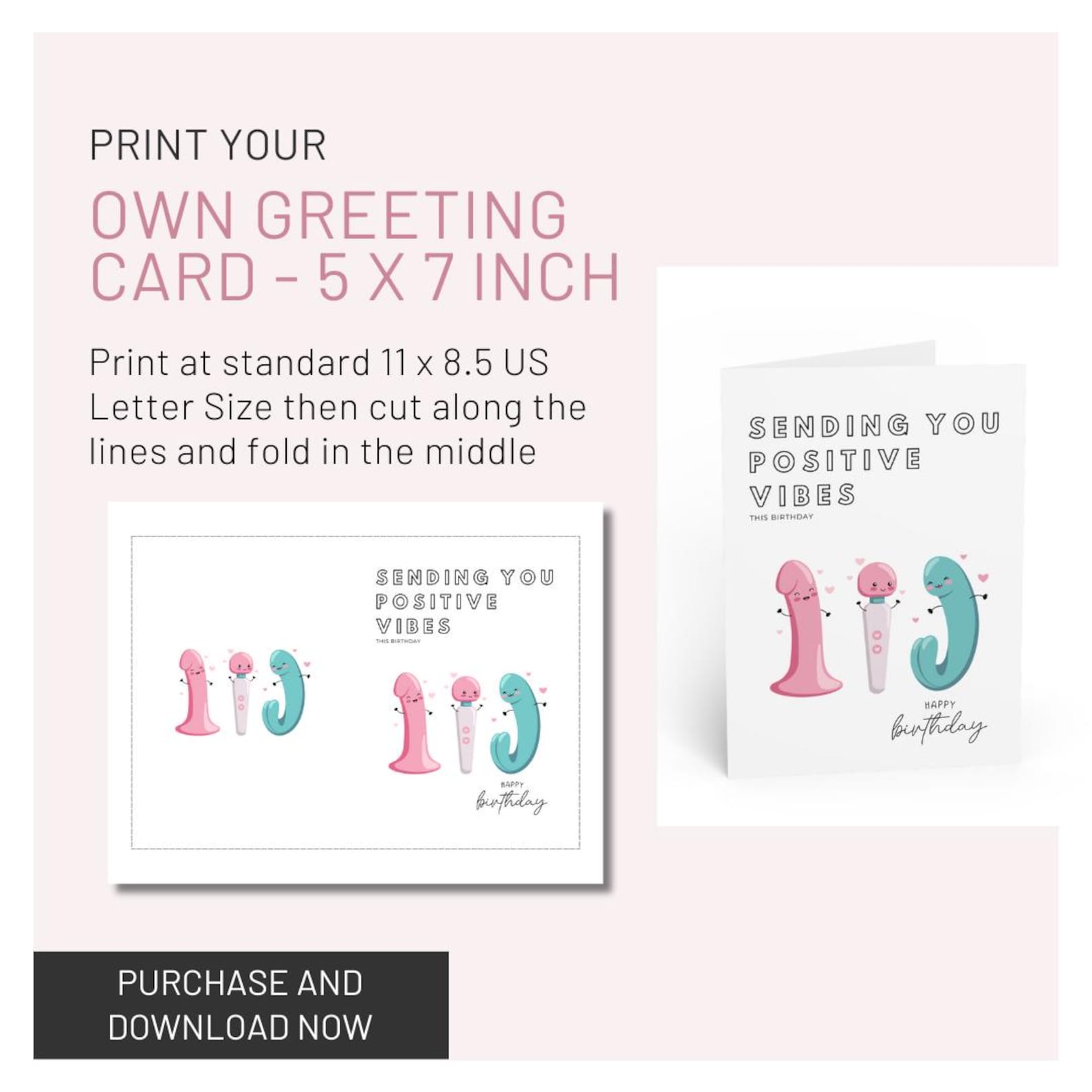 Printable Rude Box Rude Birthday Greeting Cards Funny Dirty Card Digital Download ...