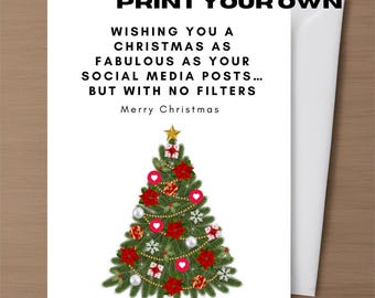 Tarjeta de felicitación navideña grosera Descarga digital Imprimible Tarjeta divertida y sucia Tarjeta para novia Mejor amiga Tarjetas inapropiadas Tarjeta de Navidad Humor grosero