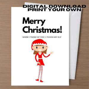 Tarjeta de felicitación navideña grosera Descarga digital Imprimible Tarjeta divertida y sucia Marido Mejor amigo Tarjetas inapropiadas Tarjeta de Navidad Humor crudo
