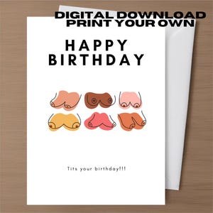 Cartes de voeux d'anniversaire grossier Carte sale drôle en téléchargement numérique Imprimable petit ami meilleur mari Carte d'anniversaire inappropriée Humour brut