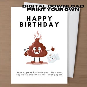 Cartes de voeux d'anniversaire grossier Carte sale drôle en téléchargement numérique Imprimable garçon ami mari Carte d'anniversaire inappropriée Humour brut