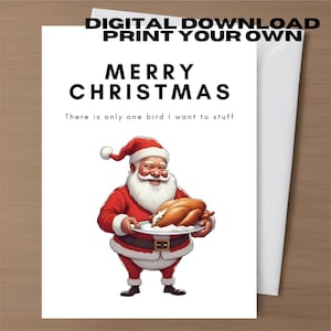 Rude Christmas Greeting Card Digital Download Printable Funny Dirty Card Girlfriend Wife Friend Inappropriate Card Xmas Card Humour Crude