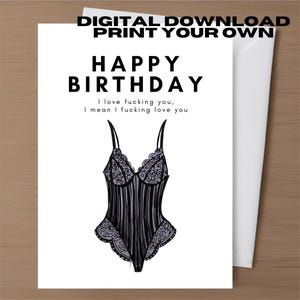 Cartões de felicitações de aniversário rudes, cartão sujo engraçado, download digital, namorado, marido, cartão de aniversário inapropriado, humor grosseiro