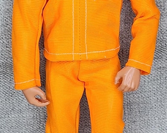 1/6 Limitierter Sechs Millionen Dollar Mann Ersatz Trainingsanzug PROFESSIONELLE QUALITÄT Orange