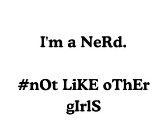 Not like other girls cringe poster