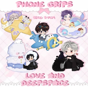 LADS UNOFFICIAL | Epoxy Magnetic Pop Sockets | Love and Deepspace | Sylus | Caleb | Rafayel | Zayne | Xaiver | Preorder