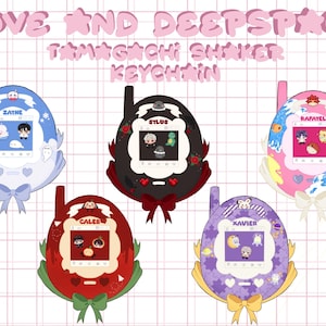 LADS UNOFFICIAL | Love and Deepspace Tamagotchi | Clear Acrylic Shaker Keychain | | Sylus | Caleb | Rafayel | Zayne | Xaiver | Preorder