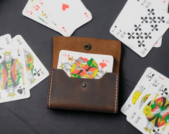 Handmade Leather Playing Card Case