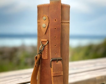 Leather project tube for architects and civil engineers