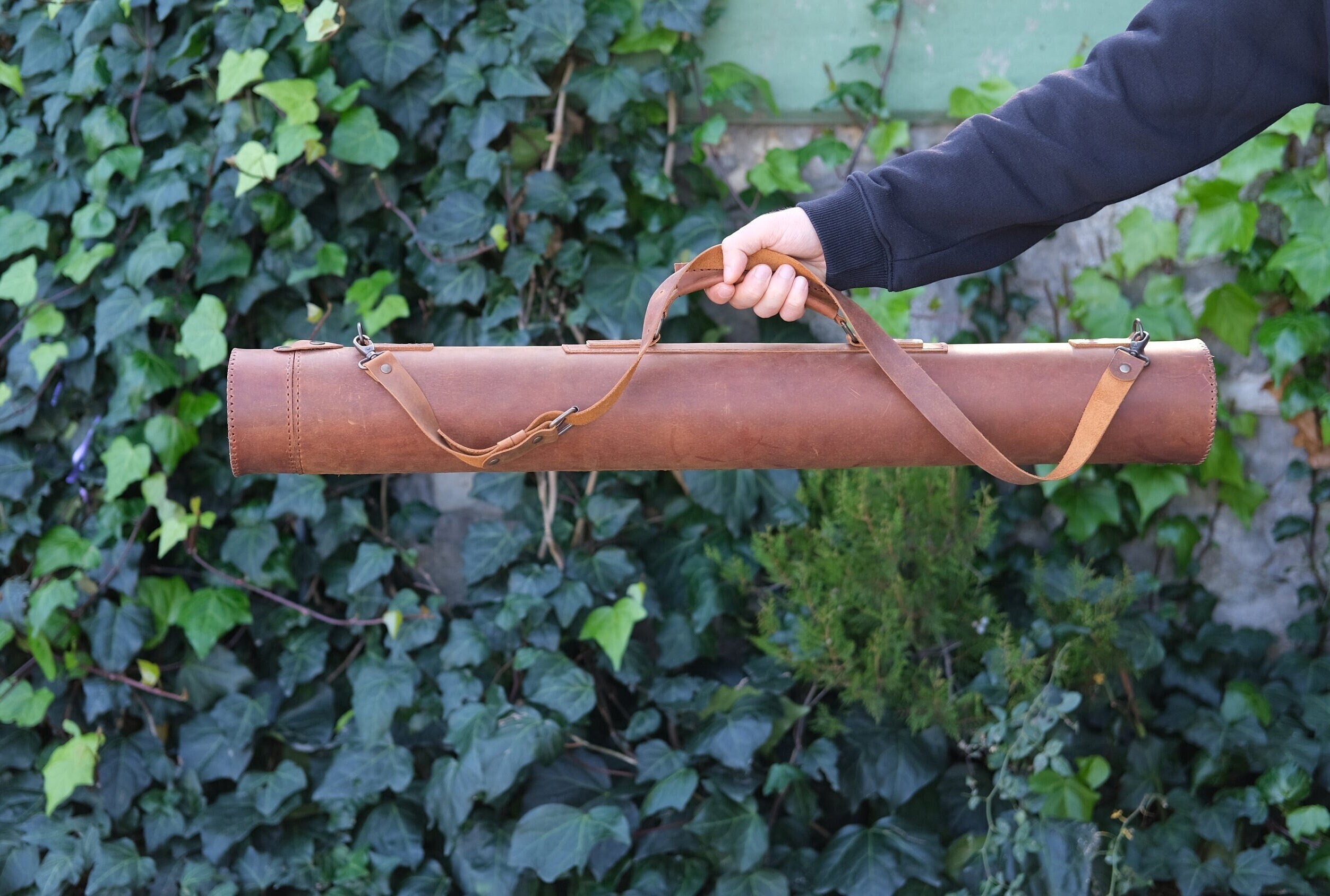 Leather Map Tube - Blueprint or Photography Carrying Case – Hoi An Soul