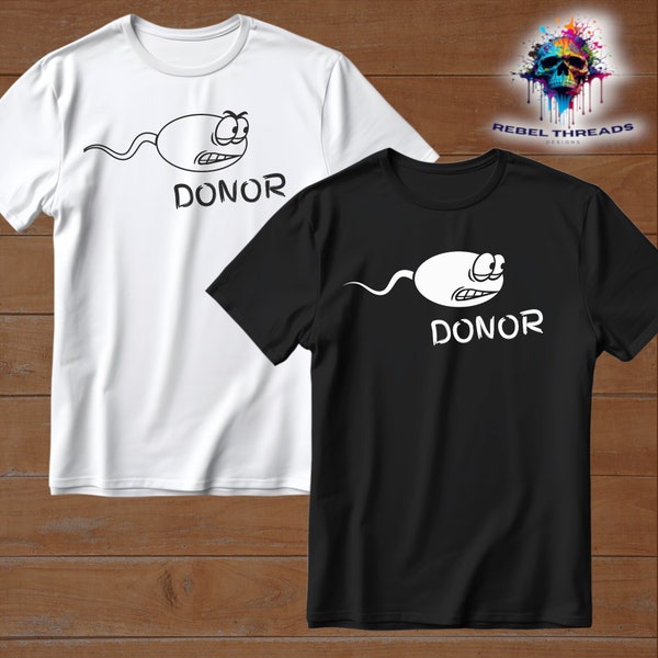 Spermienspender T-Shirt - Lustiges T-Shirt - Cartoon Sperm Graphic Tee - Lustige Geschenkidee