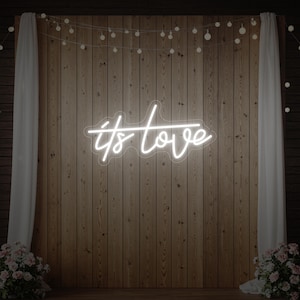 It&#39;s Love Neon Sign | Custom LED Wedding Decor for Engagement Party, Romantic Reception, or Bridal Shower