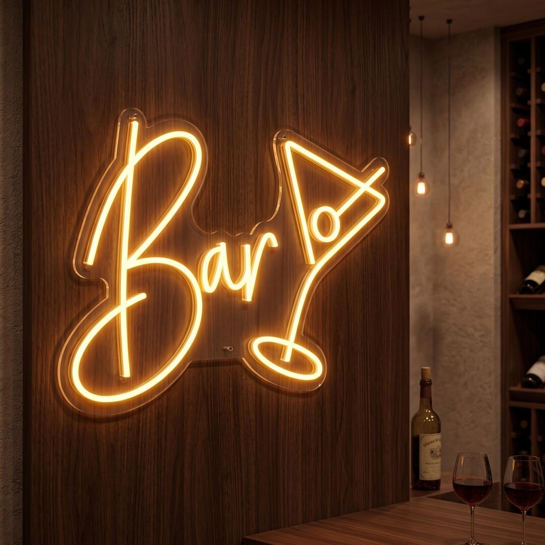Bar LED Neon Sign – Bar & Nightclub Wall Decor – Cocktail Lounge Light ...